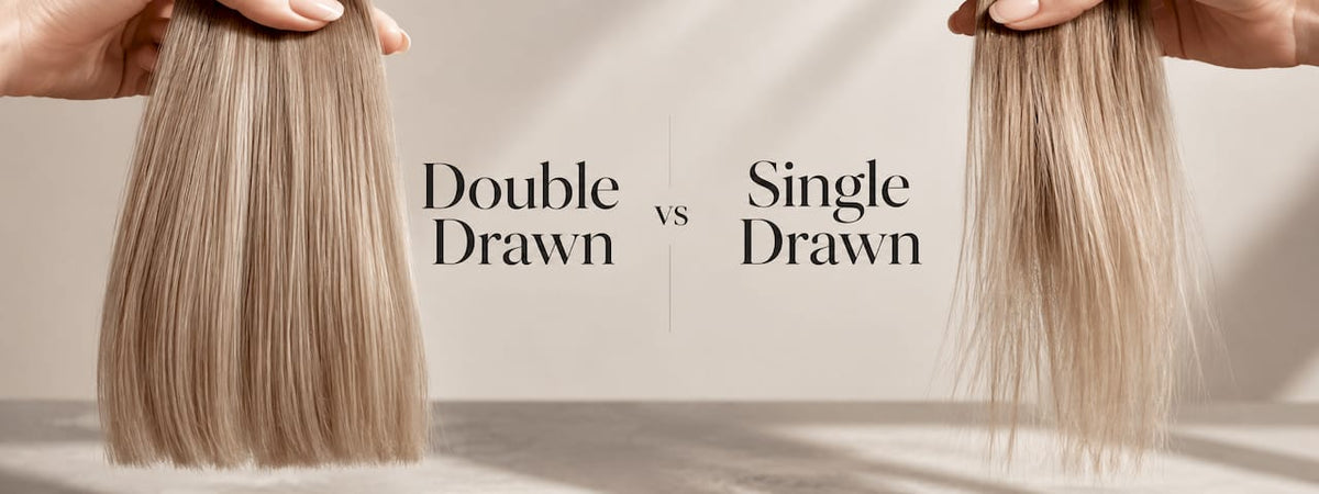 Decorative drawn hair comparison title card