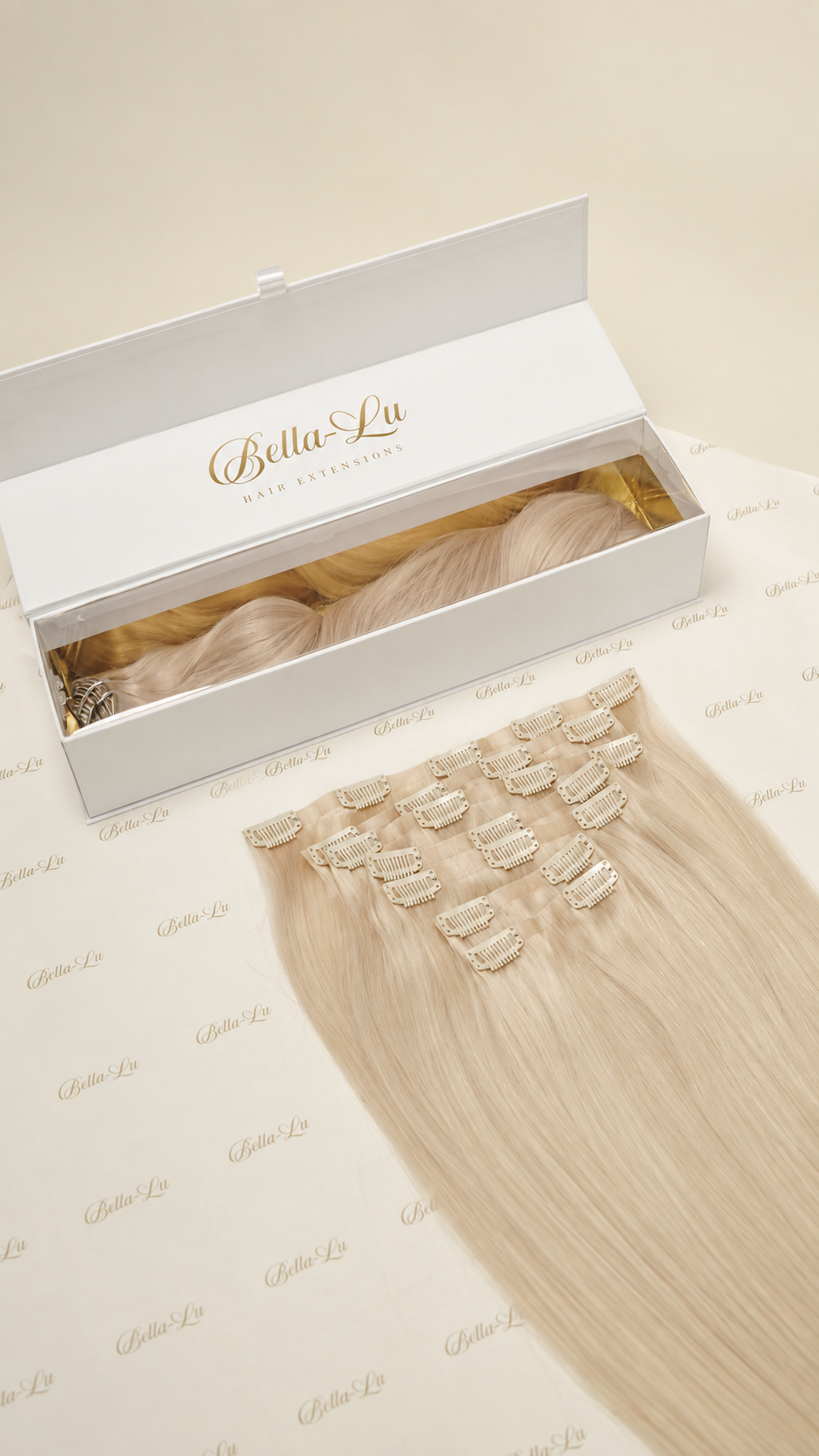Bella-Lu 7-Piece Virgin Cuticle Clip-In Set